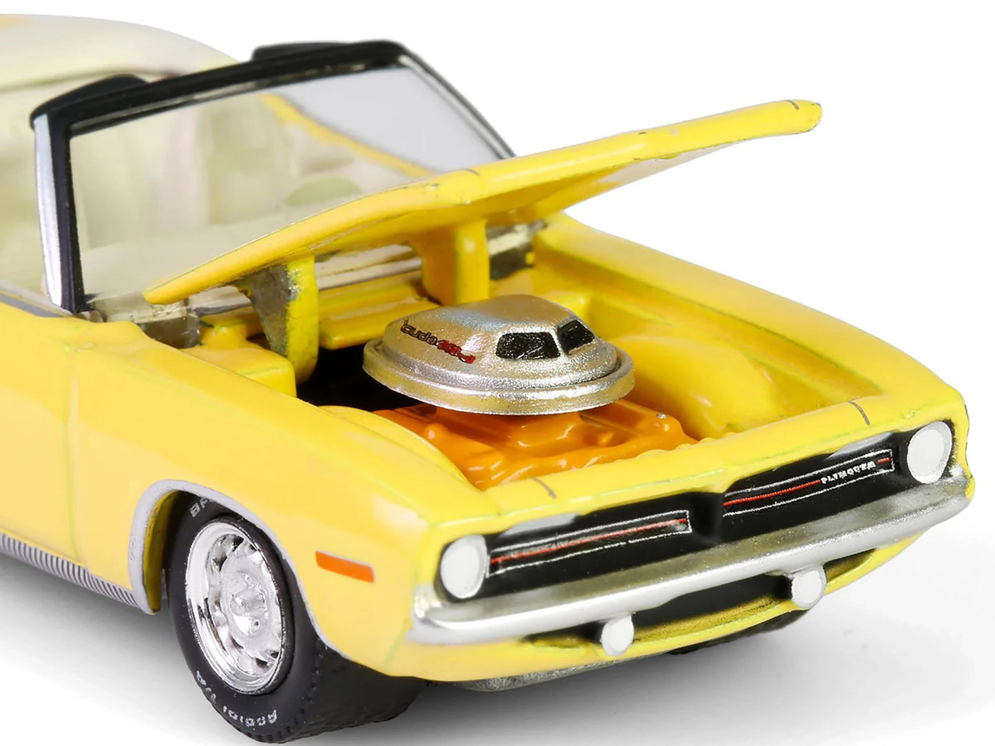 GreenLight 1970 Plymouth 'Cuda Convertible Yellow "Barrett-Jackson" Series 15 1/64 Diecast Model Car by <h2>1970 Greenlight</h2> <p>High-quality perfect for collectors and enthusiasts. Features detail