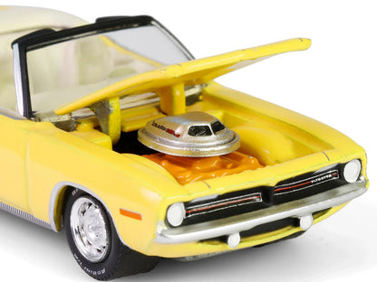 GreenLight 1970 Plymouth 'Cuda Convertible Yellow "Barrett-Jackson" Series 15 1/64 Diecast Model Car by <h2>1970 Greenlight</h2> <p>High-quality perfect for collectors and enthusiasts. Features detail