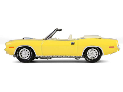 GreenLight 1970 Plymouth 'Cuda Convertible Yellow "Barrett-Jackson" Series 15 1/64 Diecast Model Car by <h2>1970 Greenlight</h2> <p>High-quality perfect for collectors and enthusiasts. Features detail