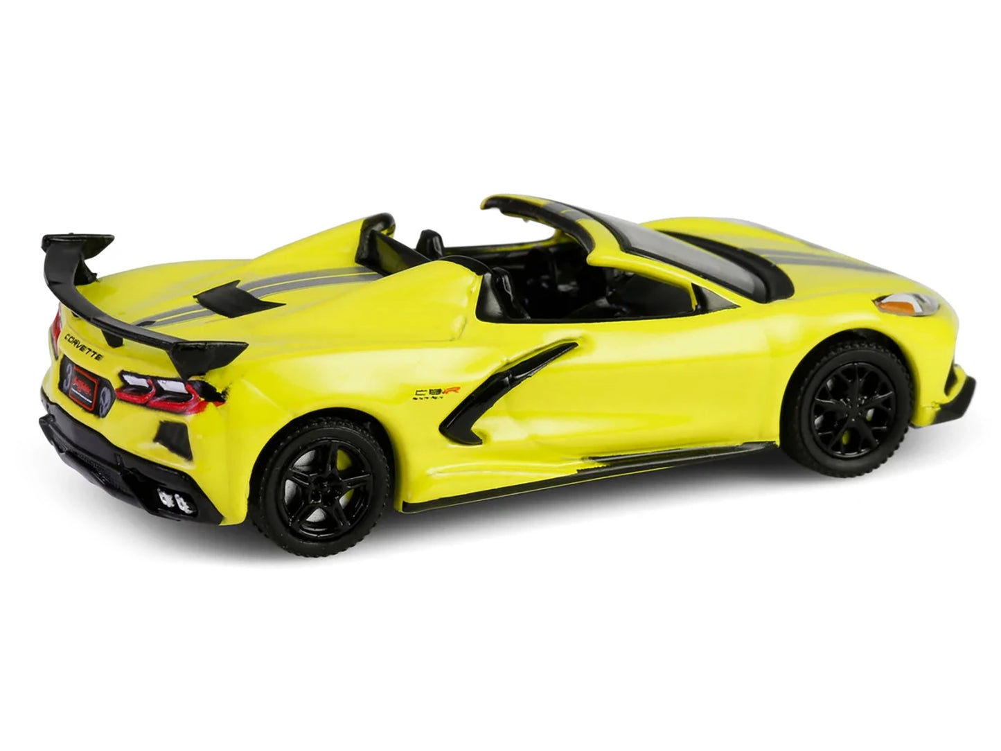 GreenLight 2022 Chevrolet Corvette C8.R Convertible Yellow with Silver Stripes "Barrett-Jackson" Series 15 1/64 Diecast Model Car by <h2>2022 Greenlight</h2> <p>High-quality perfect for collectors and