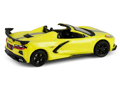 GreenLight 2022 Chevrolet Corvette C8.R Convertible Yellow with Silver Stripes "Barrett-Jackson" Series 15 1/64 Diecast Model Car by <h2>2022 Greenlight</h2> <p>High-quality perfect for collectors and