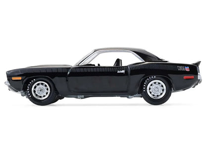 GreenLight 1970 Plymouth 'Cuda AAR Black with Gray Stripes "Barrett-Jackson" Series 16 1/64 Diecast Model Car by <h2>1970 Greenlight</h2> <p>High-quality perfect for collectors and enthusiasts. Featur