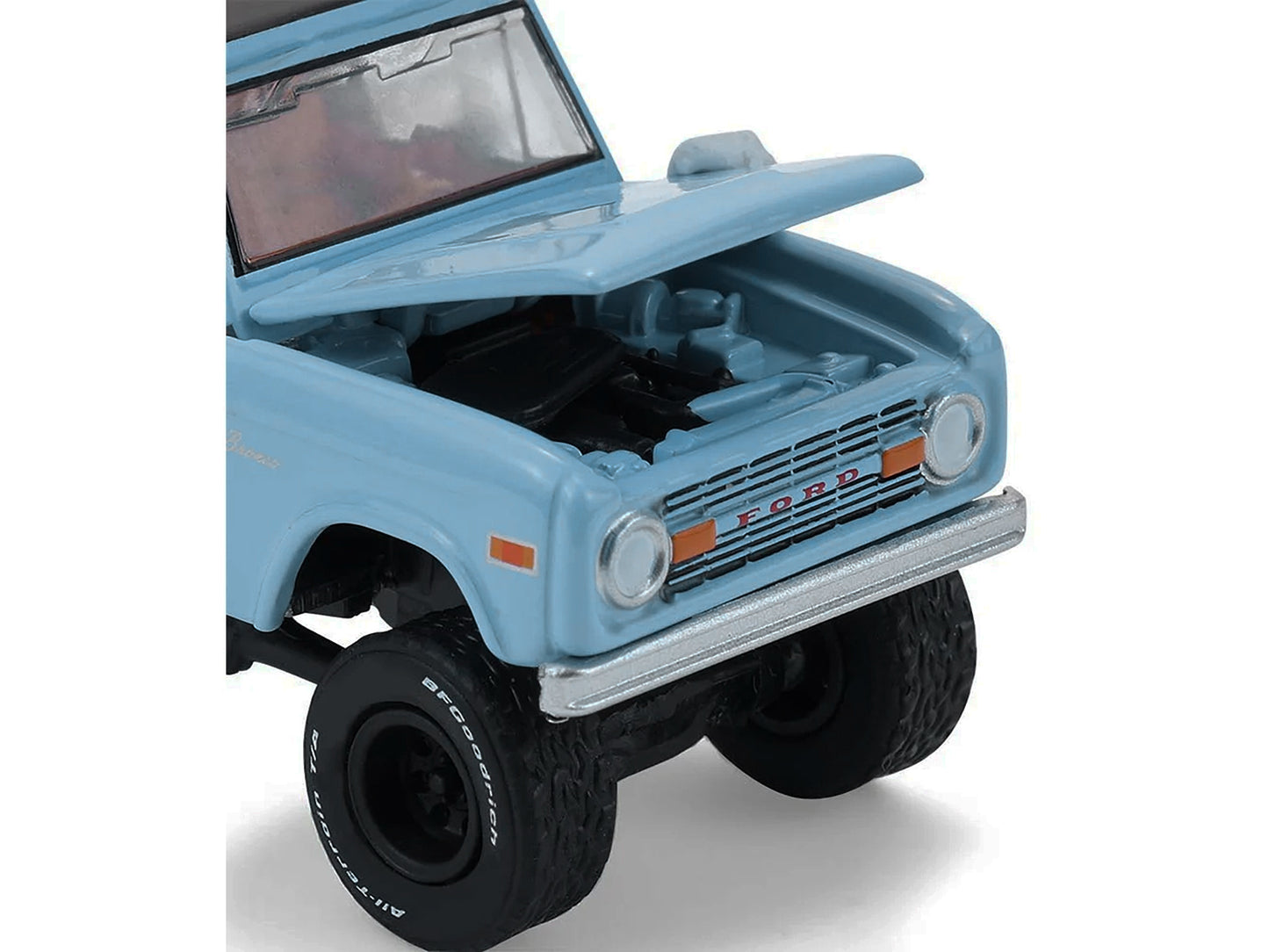 GreenLight 1972 Ford Bronco Custom SUV Light Blue with Black Top "Barrett-Jackson" Series 16 1/64 Diecast Model Car by <h2>1972 Greenlight</h2> <p>High-quality perfect for collectors and enthusiasts.