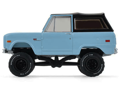 GreenLight 1972 Ford Bronco Custom SUV Light Blue with Black Top "Barrett-Jackson" Series 16 1/64 Diecast Model Car by <h2>1972 Greenlight</h2> <p>High-quality perfect for collectors and enthusiasts.