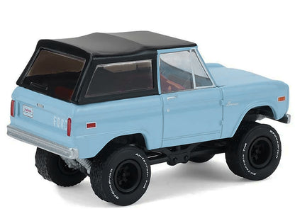 GreenLight 1972 Ford Bronco Custom SUV Light Blue with Black Top "Barrett-Jackson" Series 16 1/64 Diecast Model Car by <h2>1972 Greenlight</h2> <p>High-quality perfect for collectors and enthusiasts.