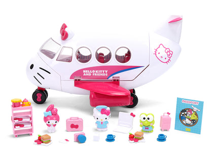 "Hello Kitty and Friends" Airplane Set with 3 Figures Model - Jada