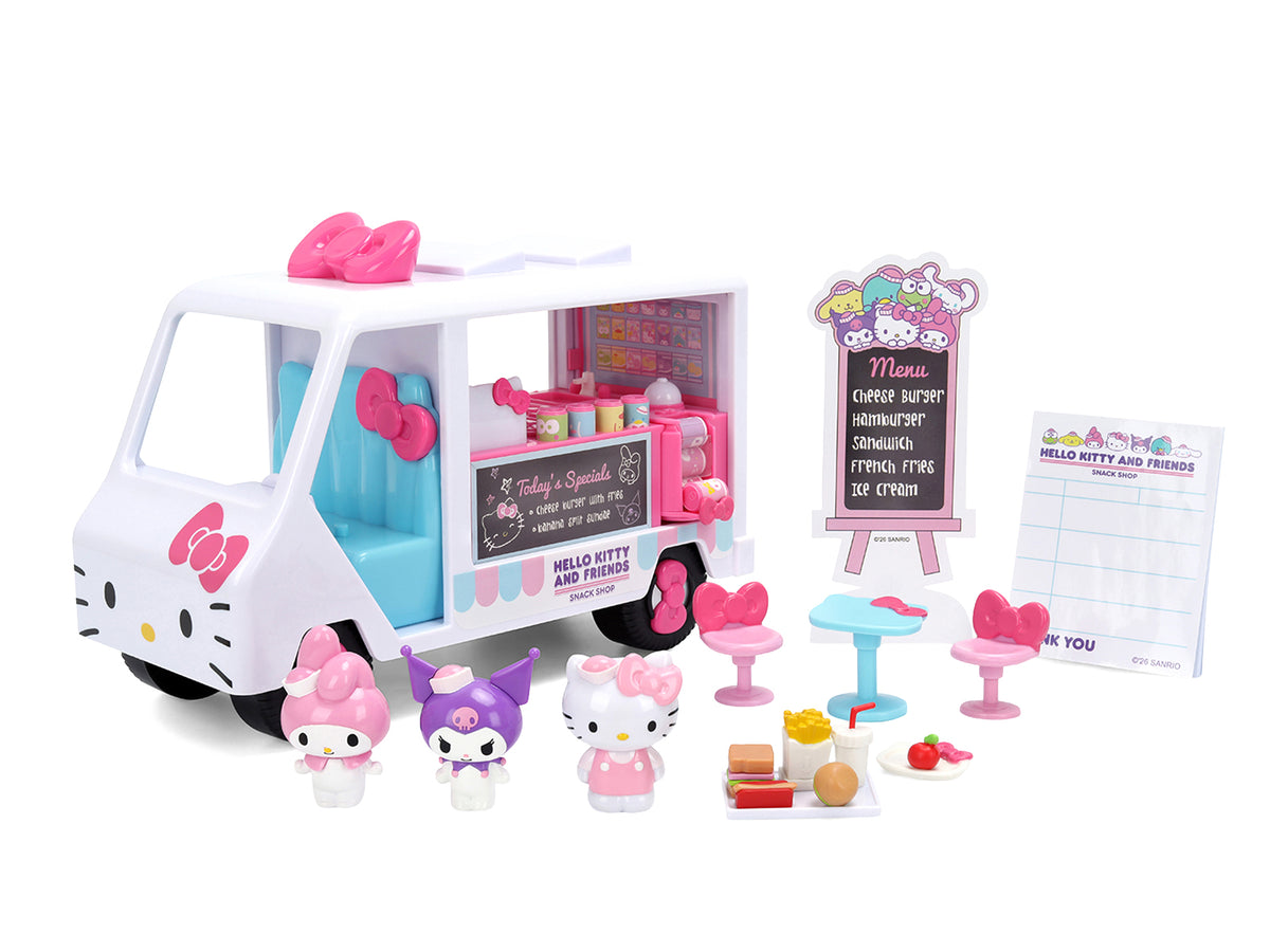 "Hello Kitty and Friends" Food Truck Set with 3 Figures Model - Jada