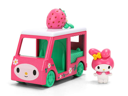 "Hello Kitty and Friends" Set of 4 T&y Diecast Figures and Cars "Hollywood Rides" Series T&y Diecast models by Jada