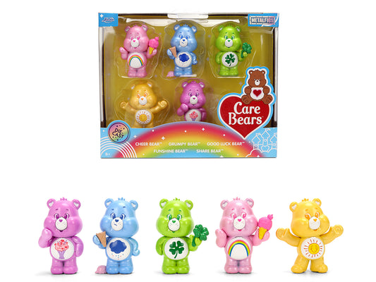 Set of 5 Diecast Figures "Care Bears" "Metalfigs" Series Diecast Models - Jada