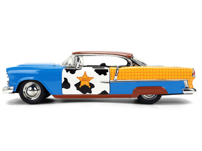 1955 Chevrolet Bel Air Blue with Graphics and Woody Diecast Figure "Toy Story" Franchise "Hollywood Rides" Series 1/24 Model Car by Jada <h2>1955 Jada</h2> <p>High-quality perfect for collectors enthu