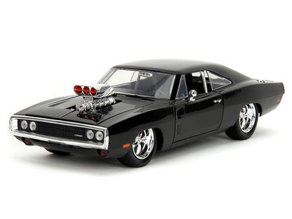 Dom's 1970 Dodge Charger R/T Black and Brian's Toyota Supra Orange with Graphics Set of 2 Cars "Fast & Furious 25th Anniversary" Furious" Series 1/24 Diecast Model by Jada <h2>Dom's Jada</h2> <p>High-