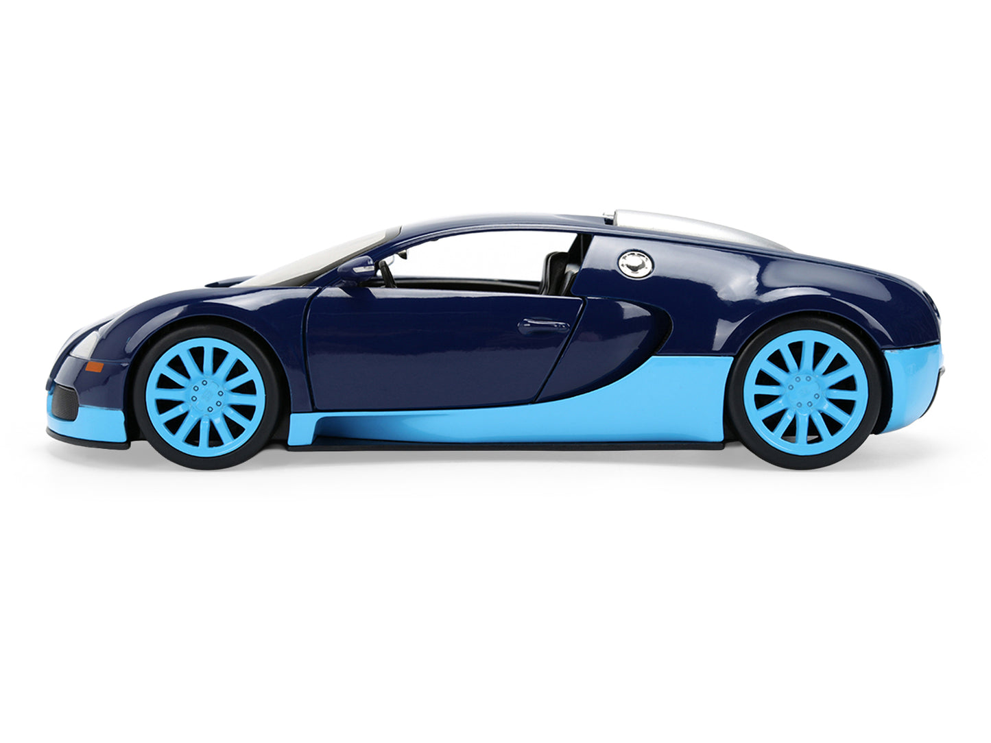 2011 Bugatti Veyron Dark Blue with Light Blue Accents "Hyper-Spec" Series 1/24 Diecast Model Car by Jada