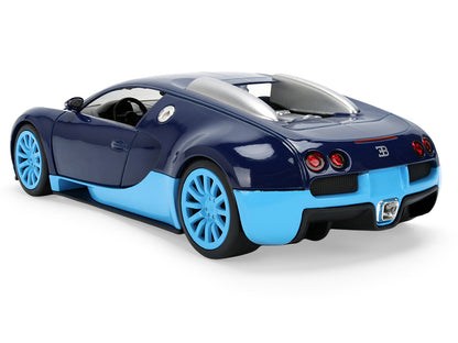 2011 Bugatti Veyron Dark Blue with Light Blue Accents "Hyper-Spec" Series 1/24 Diecast Model Car by Jada