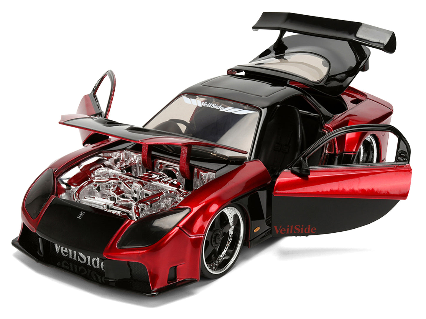 1995 Mazda RX-7 Widebody RHD (Right Hand Drive) "VeilSide" Black and Red Metallic "JDM Tuners" Series 1/24 Diecast Model Car by Jada <h2>1995 Jada</h2> <p>High-quality perfect for collectors enthusias
