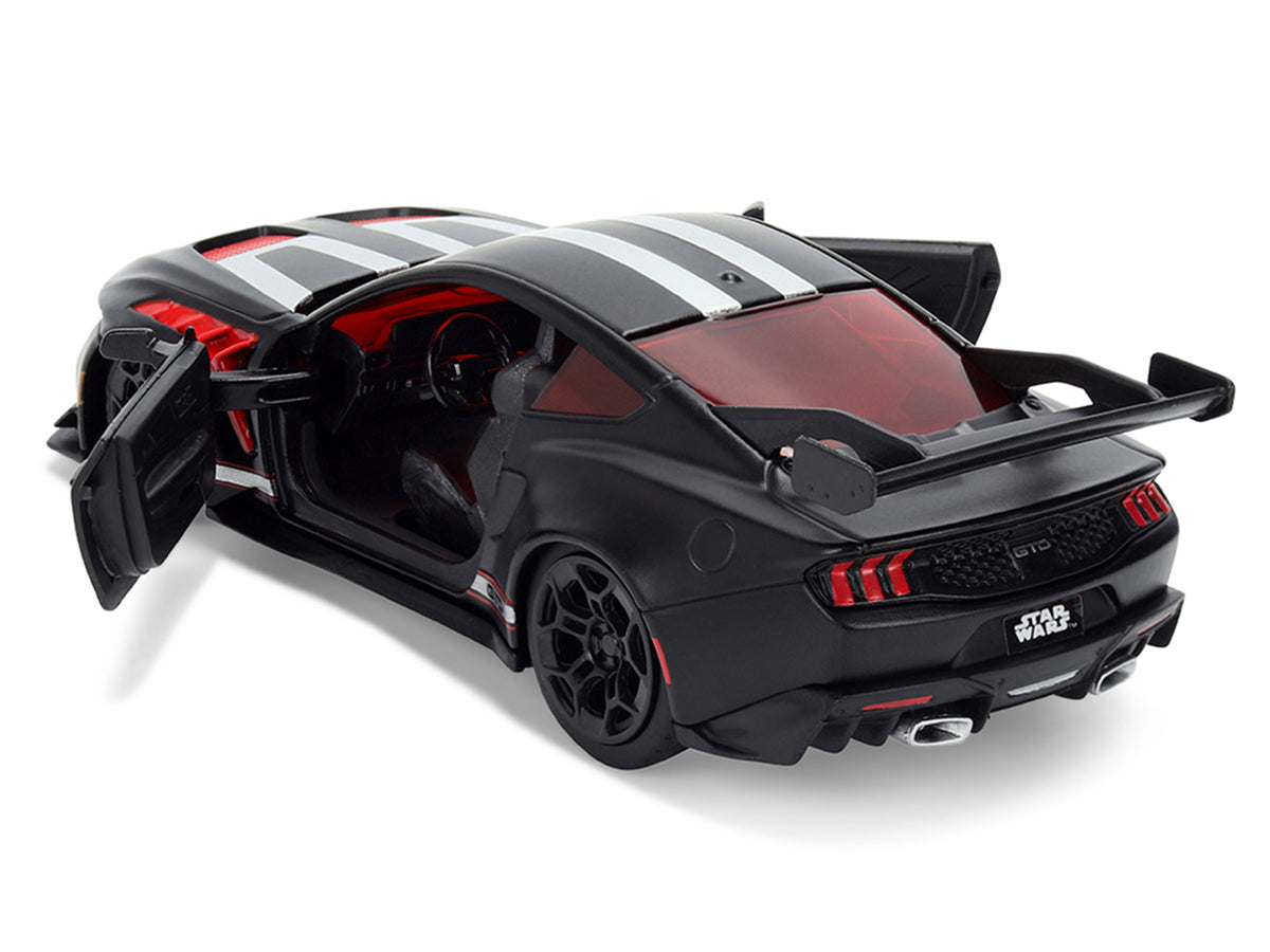 2025 Ford Mustang GTD Matt Black Silver Stripes 1/32 Diecast Model Car - Jada