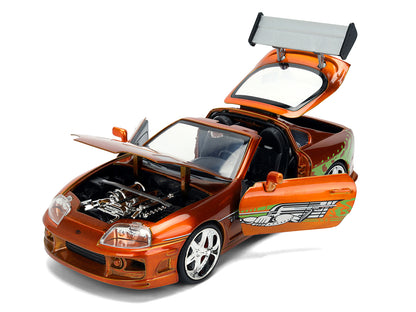 Brian's Toyota Supra Orange Color Brush Finish 25 Years of Fast & Furious Anniversary "The and the Furious" (2001) Movie "Fast Series 1/24 Diecast Model Car by Jada <h2>Brian's Jada</h2> <p>High-quali