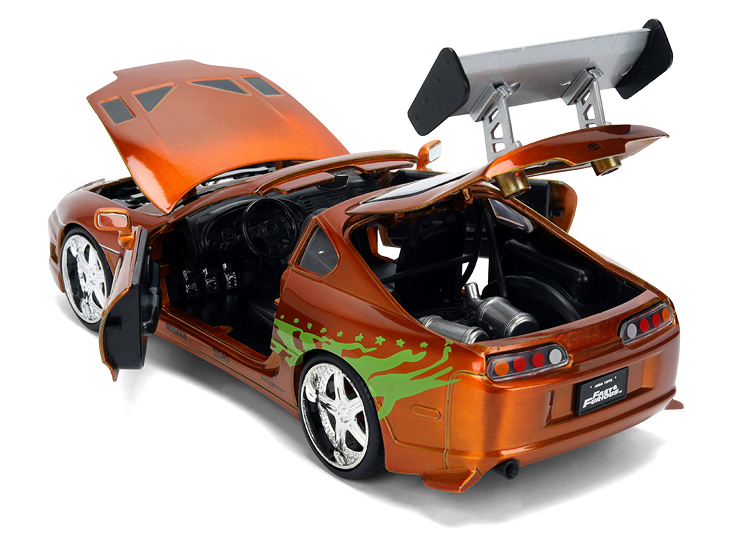 Brian's Toyota Supra Orange Color Brush Finish 25 Years of Fast & Furious Anniversary "The and the Furious" (2001) Movie "Fast Series 1/24 Diecast Model Car by Jada <h2>Brian's Jada</h2> <p>High-quali