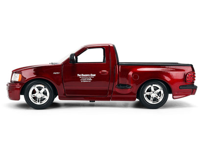 Ford F-150 SVT Lightning Pickup Truck Red Color Brush Finish "The Fast and the Furious" (2001) Movie "25 Years of Fast & Furious" Series 1/24 Diecast Model Car by Jada
