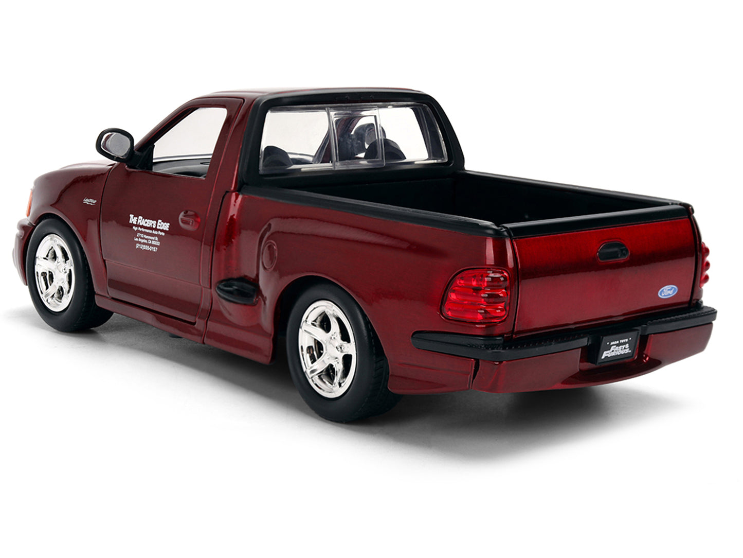Ford F-150 SVT Lightning Pickup Truck Red Color Brush Finish "The Fast and the Furious" (2001) Movie "25 Years of Fast & Furious" Series 1/24 Diecast Model Car by Jada