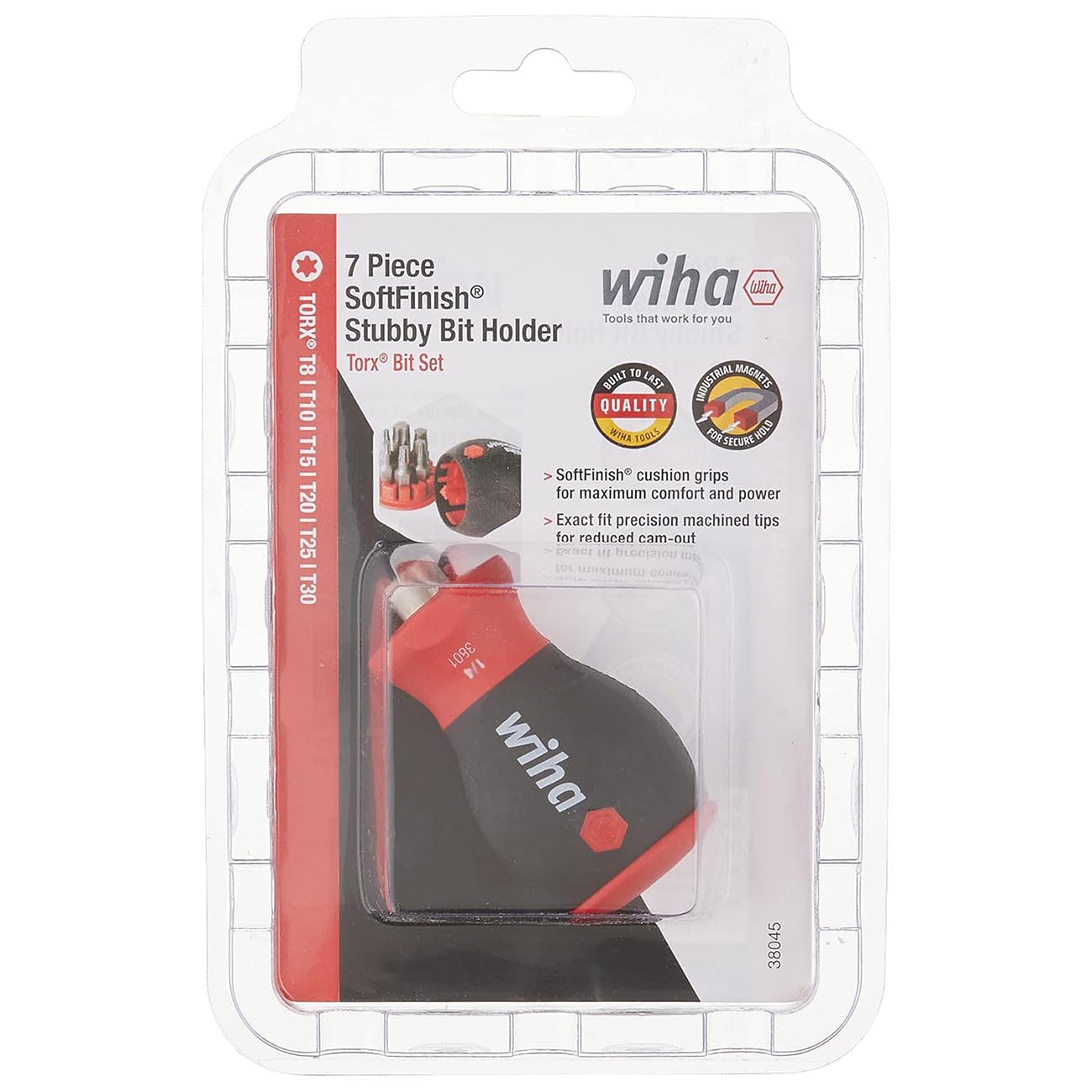 Wiha SoftFinish Stubby Torx Bit Holder (7 Piece Set)