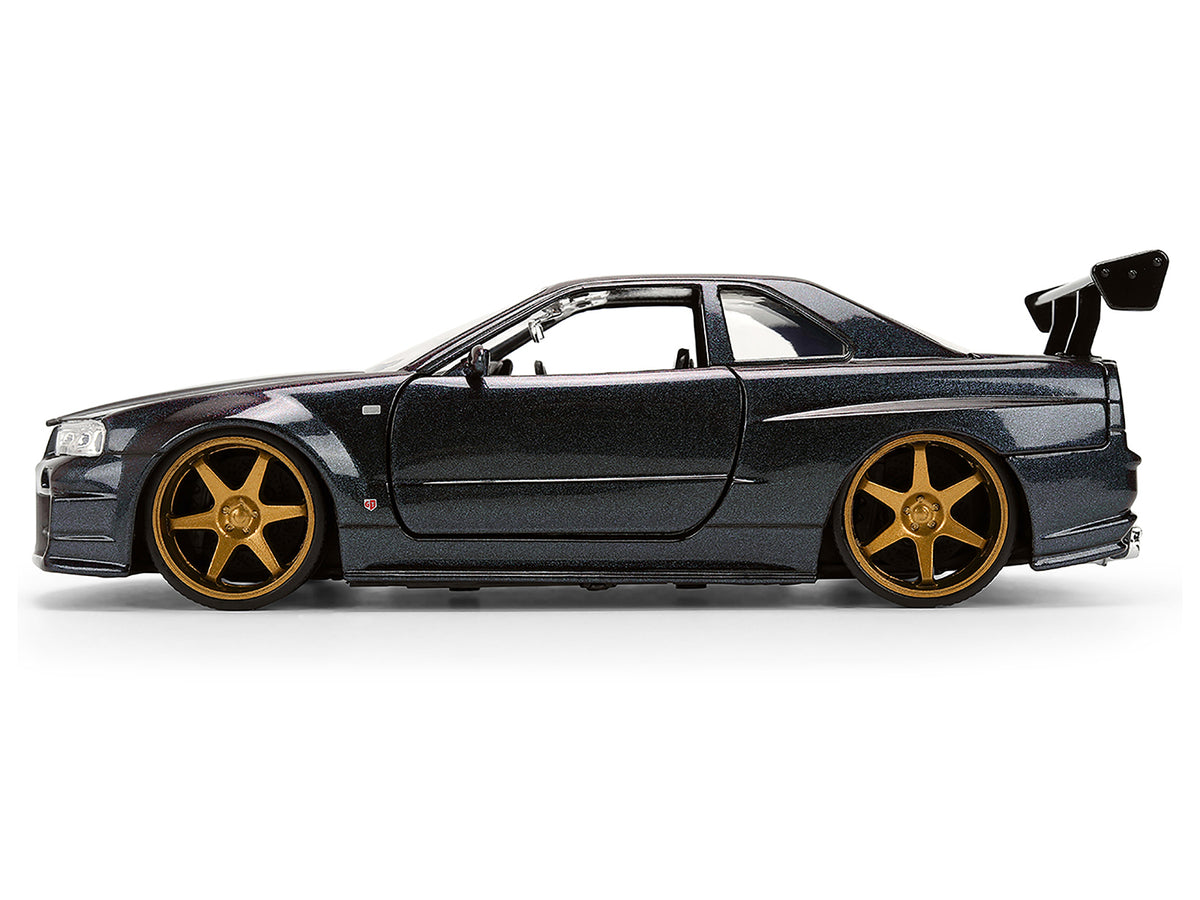 1999 Nissan Skyline GT-R (R34) RHD Magic Purple 1/24 Diecast Model Car - Jada
