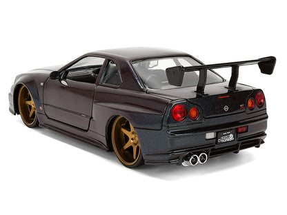 1999 Nissan Skyline GT-R (R34) RHD Magic Purple 1/24 Diecast Model Car - Jada
