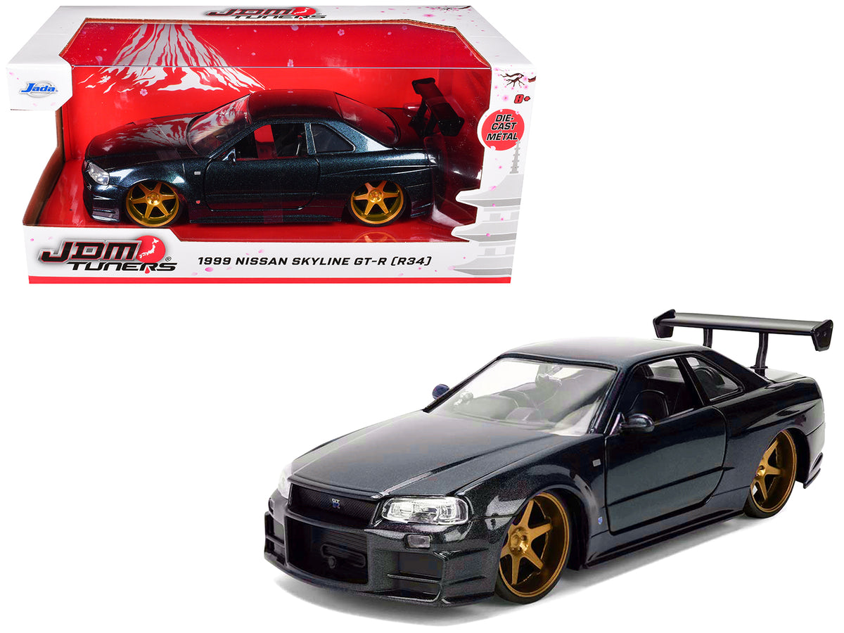 1999 Nissan Skyline GT-R (R34) RHD Magic Purple 1/24 Diecast Model Car - Jada