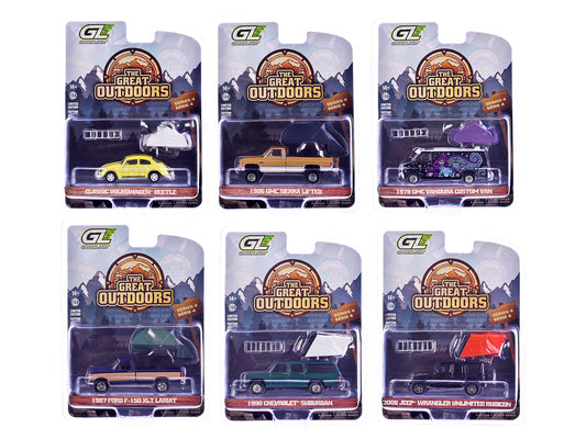 "The Great Outdoors" Series 4 Set of 6 pieces 1/64 T&y Diecast Model Cars by Greenlight