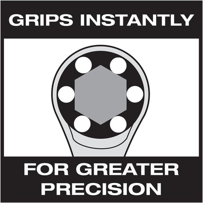 Zero Degree Metric Ultra-Precise Gearless Ratchet Wrench Set (7-Piece)