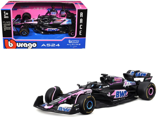 Alpine A524 #31 Esteban Ocon "BWT" "Formula One F1 World Championship" (2024) "Race" Series 1/43 T&y Diecast Model Car by Bburago