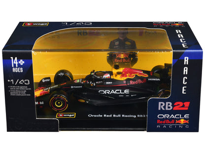 Red Bull Racing RB21 #1 Max Verstappen "Formula One F1 World Championship" (2025) with Display Case "Race" Series 1/43 T&y Diecast Model Car by Bburago