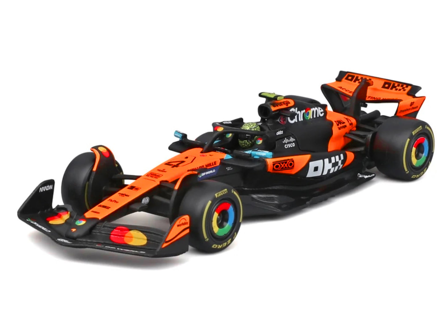 McLaren MCL39 #4 Lando Norris Winner Formula One F1 "Australian GP" (2025) with Display Case "Race" Series 1/43 T&y Diecast Model Car by Bburago