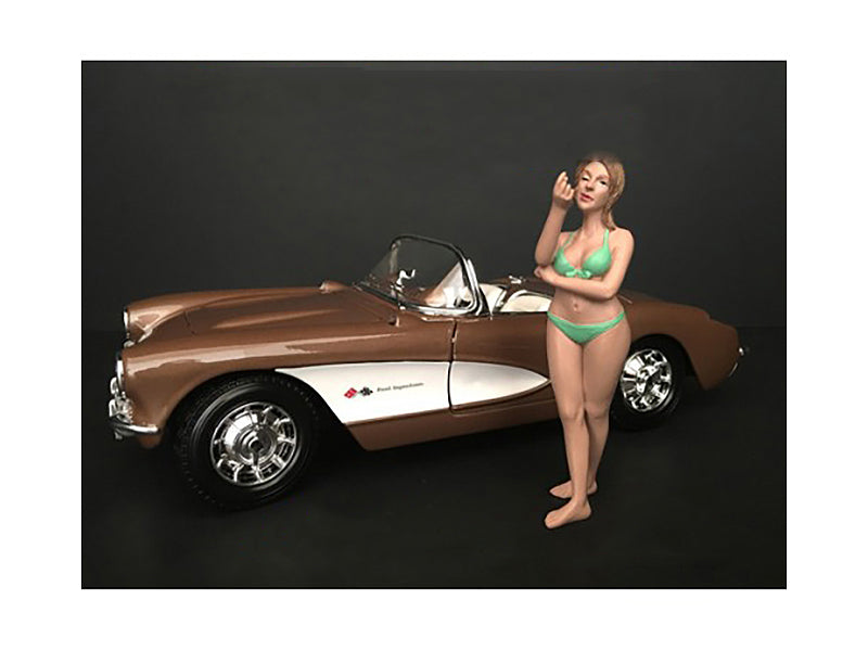 August Bikini Calendar Girl Figurine for 1/24 Scale Models by American Diorama <h2>August Diorama</h2> <p>High-quality diecast model car perfect collectors and enthusiasts. Features detailed interior