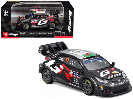 T&yota GR Yaris Rally1 Hybrid #33 Elfyn Evans - Scott Martin "T&yota Gazoo Racing WRT" "World Rally Championship" (2024) "Race" Series 1/43 T&y Diecast Model Car by Bburago
