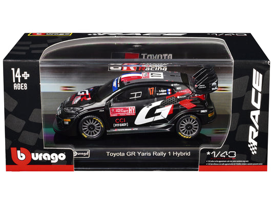 T&yota GR Yaris Rally1 Hybrid #17 Sebastien Ogier - Vincent Landais "T&yota Gazoo Racing WRT" "World Rally Championship" (2024) "Race" Series 1/43 T&y Diecast Model Car by Bburago
