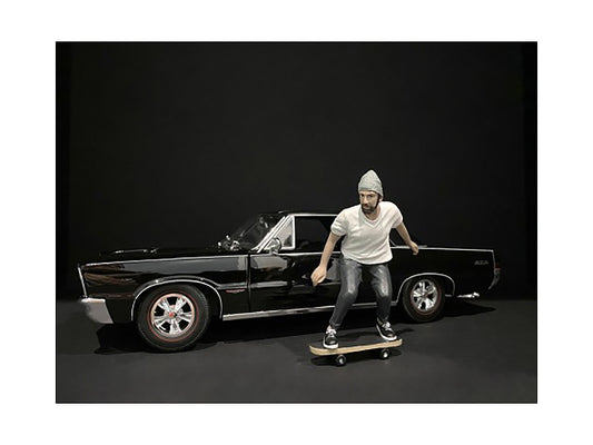 Skateboarder Figurine II for 1/24 Scale Models by American Diorama <h2>Skateboarder Diorama</h2> <p>High-quality diecast model car perfect collectors and enthusiasts. Features detailed interior exteri