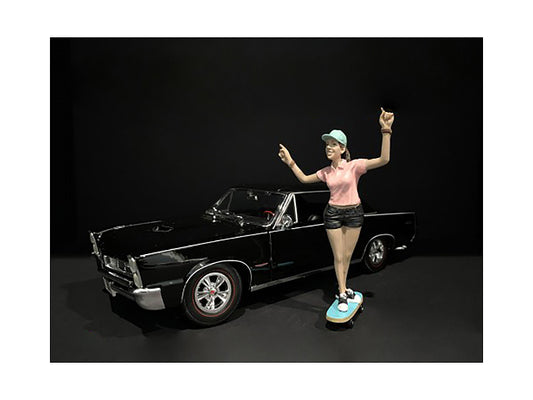 Skateboarder Figurine IV for 1/24 Scale Models by American Diorama <h2>Skateboarder Diorama</h2> <p>High-quality diecast model car perfect collectors and enthusiasts. Features detailed interior exteri