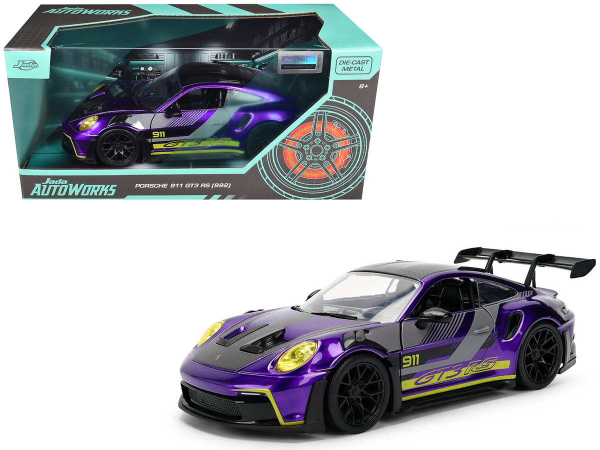 Porsche 911 GT3 RS (992) Candy Purple Carbon 1/24 Diecast Model Car - Jada
