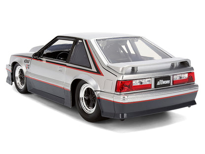 1989 Ford Mustang GT Silver Metallic Gray Black 1/24 Diecast Model Car - Jada