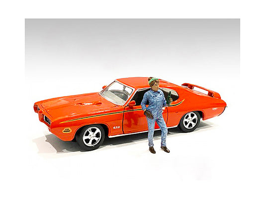 Retro Female Mechanic IV Figurine for 1/24 Scale Models by American Diorama <h2>Retro Diorama</h2> <p>High-quality diecast model car perfect collectors and enthusiasts. Features detailed interior exte