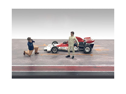 "Race Day" Two Diecast Figures Set 1 for 1/43 Scale Models by American Diorama <h2>"Race Diorama</h2> <p>High-quality model car perfect collectors and enthusiasts. Features detailed interior exterior