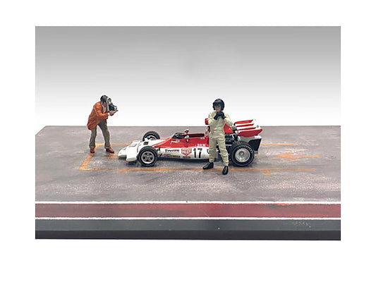 "Race Day" Two Diecast Figures Set 2 for 1/43 Scale Models by American Diorama <h2>"Race Diorama</h2> <p>High-quality model car perfect collectors and enthusiasts. Features detailed interior exterior