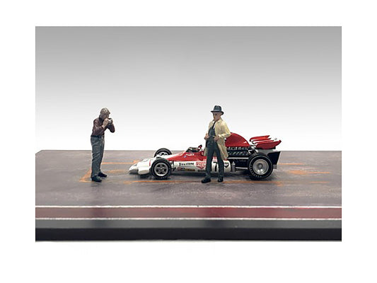 "Race Day" Two Diecast Figures Set 3 for 1/43 Scale Models by American Diorama <h2>"Race Diorama</h2> <p>High-quality model car perfect collectors and enthusiasts. Features detailed interior exterior