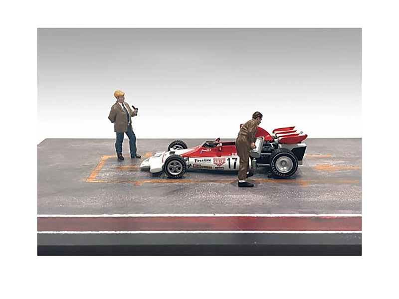 "Race Day" Two Diecast Figures Set 4 for 1/43 Scale Models by American Diorama <h2>"Race Diorama</h2> <p>High-quality model car perfect collectors and enthusiasts. Features detailed interior exterior