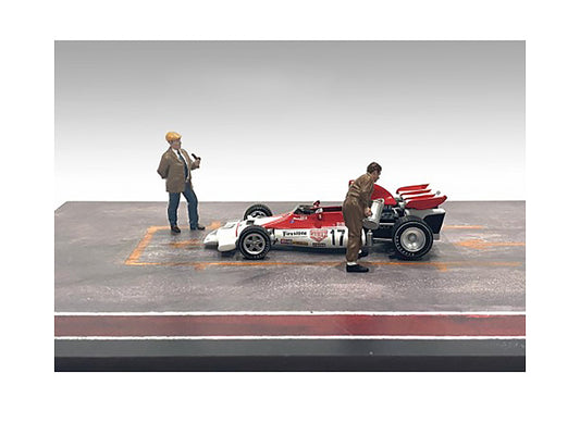 "Race Day" Two Diecast Figures Set 4 for 1/43 Scale Models by American Diorama <h2>"Race Diorama</h2> <p>High-quality model car perfect collectors and enthusiasts. Features detailed interior exterior