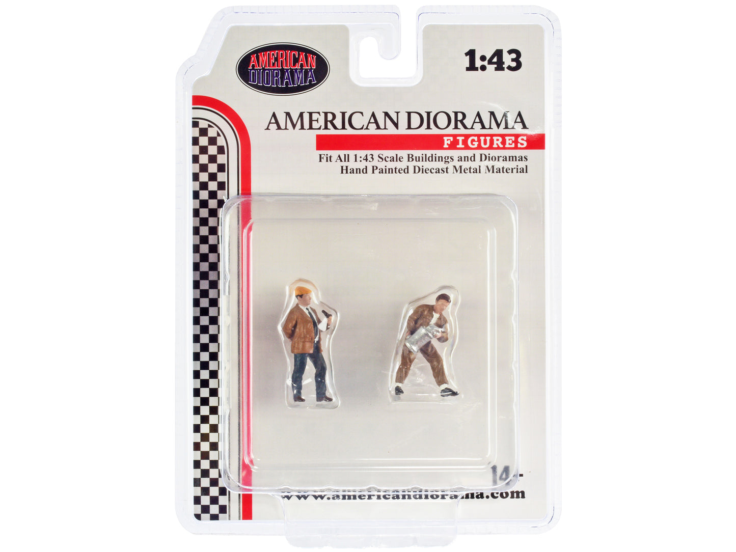 "Race Day" Two Diecast Figures Set 4 for 1/43 Scale Models by American Diorama <h2>"Race Diorama</h2> <p>High-quality model car perfect collectors and enthusiasts. Features detailed interior exterior