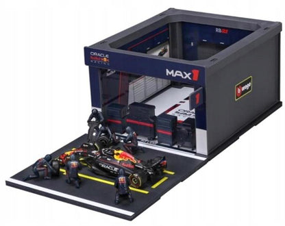 Red Bull Racing Pit Pass Diorama Set with RB21 #1 Max Verstappen "Formula One F1 World Championship" (2025) "Formula Racing" Series 1/43 T&y Diecast Model by Bburago
