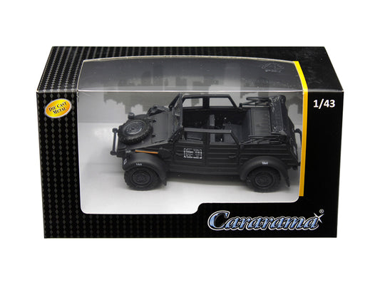 Volkswagen Kubelwagen Convertible K Type 82 Black 1/43 Diecast by Cararama