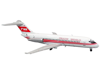 McDonnell Douglas DC-9-15 Commercial Aircraft "Trans World Airlines" (N1067T) White with Red Stripes 1/400 Diecast Model by V1:400