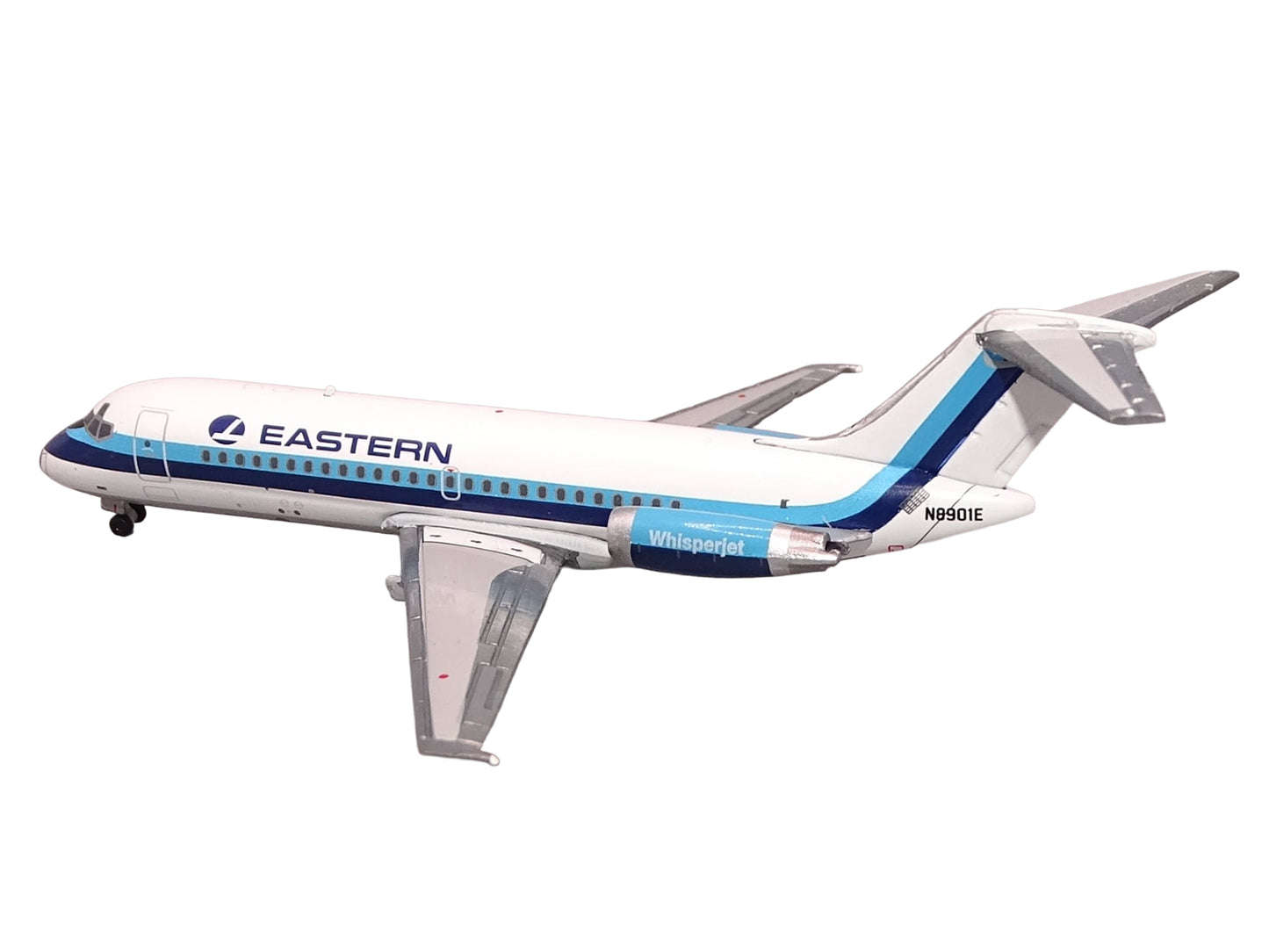McDonnell Douglas DC-9-14 Commercial Aircraft "Eastern Air Lines" (N8901E) White with Blue Stripes 1/400 Diecast Model by V1:400